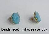 NGE142 12*14mm - 15*18mm freeform druzy agate gemstone earrings
