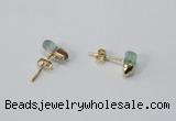 NGE148 4*6mm - 5*8mm freeform fluorite gemstone earrings