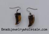 NGE153 11*20mm – 11*22mm oxhorn tiger eye gemstone earrings