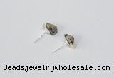 NGE162 4*6mm – 5*8mm freeform dalmatian jasper earrings