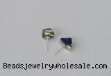 NGE165 4*6mm – 5*8mm freeform lapis lazuli gemstone earrings