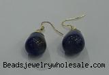 NGE237 15*20mm teardrop agate gemstone earrings wholesale