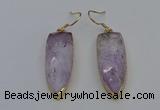 NGE5052 12*35mm - 15*40mm arrowhead amethyst pendants wholesale