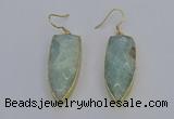 NGE5060 12*35mm - 15*40mm arrowhead amazonite pendants wholeasle