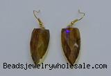 NGE5064 12*35mm - 15*40mm arrowhead yellow tiger eye pendants