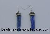 NGE5100 10*35mm - 15*45mm freeform blue kyanite earrings