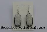 NGE5140 10*22mm - 12*25mm freeform plated druzy quartz earrings