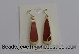 NGE5171 10*28mm - 10*30mm flat teardrop mookaite earrings