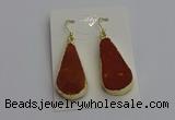 NGE5172 15*28mm - 15*30mm flat teardrop mookaite earrings