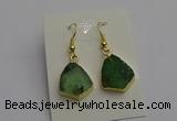 NGE5175 15*20mm australia chrysoprase earrings wholesale