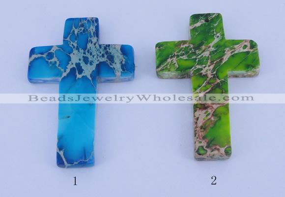 NGP05 5PCS 40*60mm cross dyed imperial jasper pendants wholesale