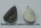 NGP1003 25*35mm - 35*45mm freeform druzy agate beads pendant