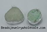 NGP1006 25*35mm - 35*45mm freeform druzy agate beads pendant