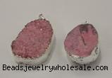 NGP1008 25*35mm - 35*45mm freeform druzy agate beads pendant