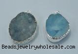 NGP1010 25*35mm - 35*45mm freeform druzy agate beads pendant