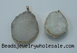 NGP1022 25*35mm - 35*45mm freeform druzy agate beads pendant