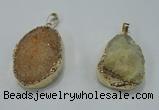 NGP1025 25*35mm - 35*45mm freeform druzy agate beads pendant