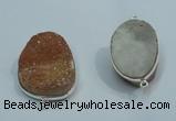 NGP1040 20*30mm - 25*35mm freeform druzy agate beads pendant