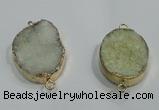 NGP1060 20*30mm - 25*35mm freeform druzy agate beads pendant