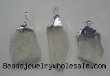 NGP1085 20*30mm - 25*50mm nuggets white crystal pendants