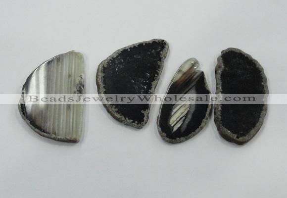 NGP1199 30*55mm - 55*75mm freeform agate gemstone pendants wholesale