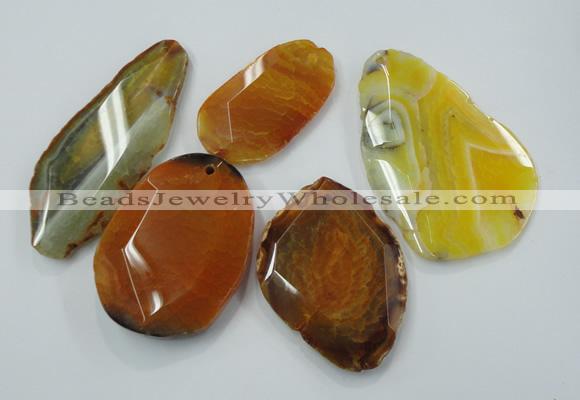 NGP1256 25*40mm - 50*65mm freeform agate gemstone pendants wholesale