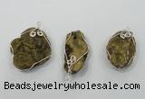 NGP1320 30*40mm - 45*55mm freeform agate pendants with brass setting