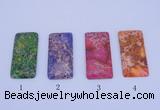 NGP135 5pcs 30*60mm rectangle dyed imperial jasper gemstone pendants