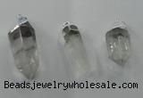 NGP1350 10*35mm - 15*60mm faceted nuggets white crystal pendants