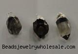 NGP1354 15*35mm - 20*40mm faceted nuggets smoky quartz pendants