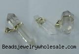 NGP1361 12*35mm - 16*55mm faceted nuggets white crystal pendants