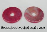 NGP1371 7*50mm - 8*55mm donut agate gemstone pendants