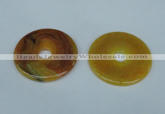 NGP1372 7*50mm - 8*55mm donut agate gemstone pendants