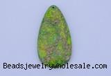 NGP139 2pcs 30*60mm teardrop dyed imperial jasper gemstone pendants