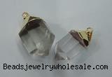 NGP1390 15*20mm - 20*35mm faceted nuggets white crystal pendants