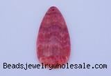 NGP141 2pcs 30*60mm teardrop dyed rhodochrosite gemstone pendants