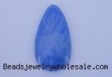 NGP142 2pcs 30*60mm teardrop dyed white jade gemstone pendants