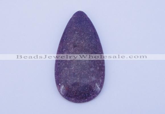 NGP143 2pcs 30*60mm teardrop kunzite gemstone pendants