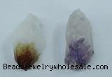 NGP1442 20*45mm - 25*55mm nuggets amethyst & citrine pendants