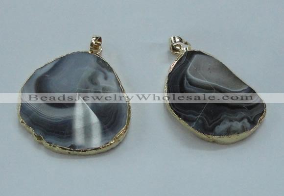 NGP1449 30*40mm - 35*45mm freeform botswana agate pendants