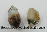 NGP1458 25*40mm - 35*55mm nuggets citrine gemstone pendants