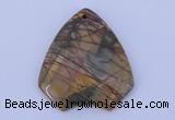 NGP146 2pcs 40*44mm fashion picasso jasper gemstone pendants