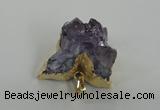 NGP1469 25*35mm - 30*40mm butterfly druzy amethyst gemstone pendants