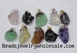 NGP1506 20*30mm - 25*50mm nuggets mixed quartz pendants