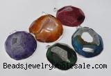 NGP1533 50*55mm - 55*60mm freeform druzy agate pendants