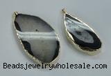 NGP1551 30*55mm - 40*70mm freeform druzy agate pendants