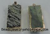 NGP1555 16*35mm - 18*40mm rectangle druzy agate pendants