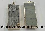 NGP1556 20*50mm - 22*50mm rectangle druzy agate pendants