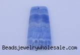 NGP156 2pcs 28*55mm trapezoid dyed blue lace agate gemstone pendants