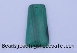 NGP157 2pcs 28*55mm trapezoid synthetic malachite pendants